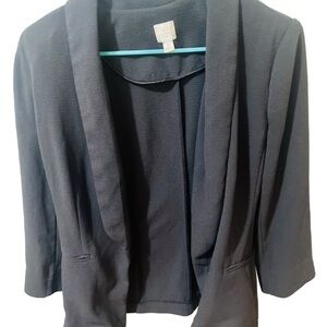 LC Lauren Conrad Black Open Front Blazer